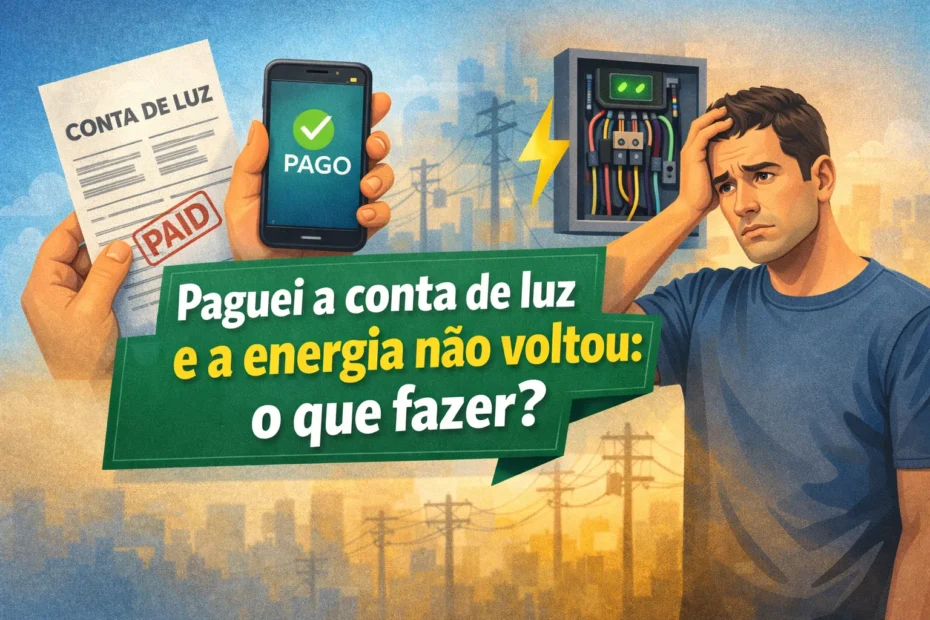 Paguei a conta de luz e a energia não voltou