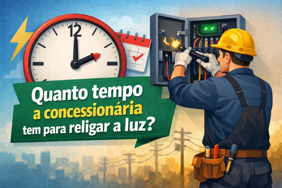 Quanto tempo a concessionária tem para religar a luz