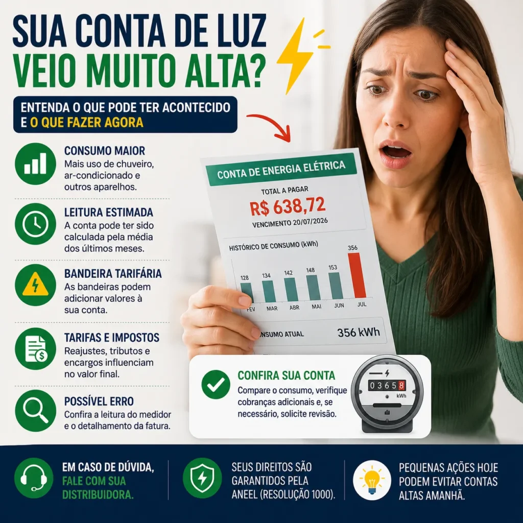 Conta de Luz veio muito alta