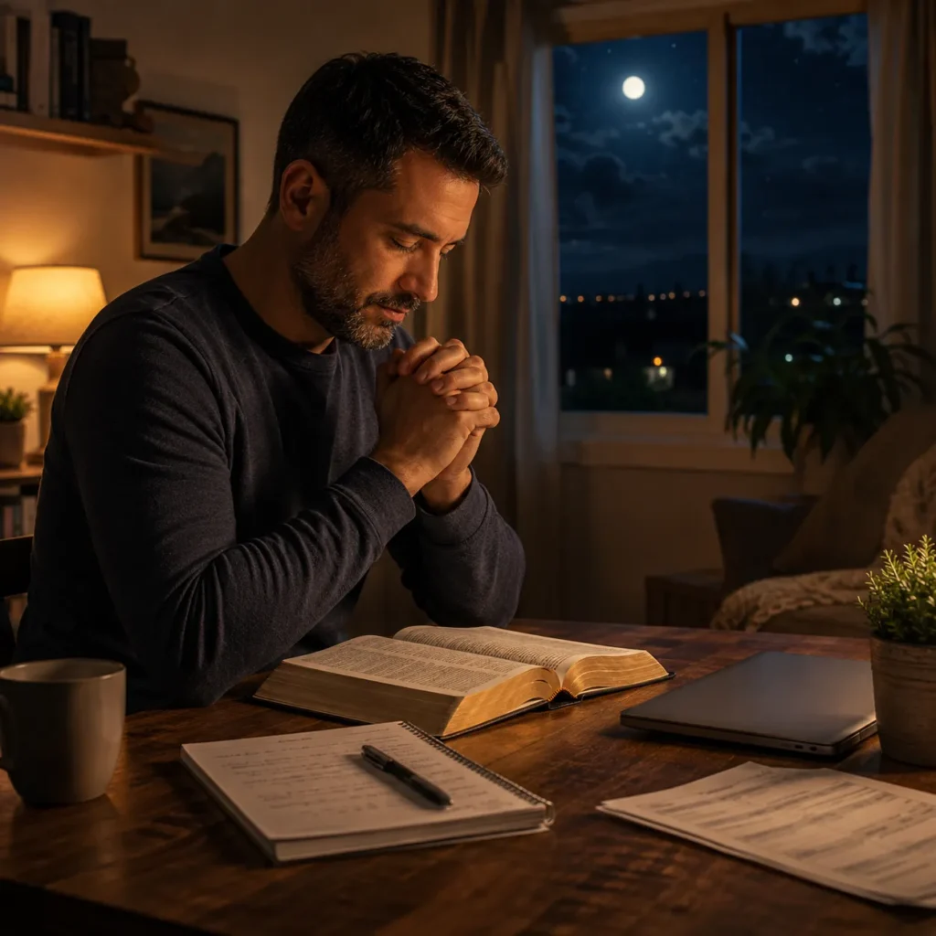 Oración de Gratitud de la Noche por el Día, el Trabajo y la Provisión
